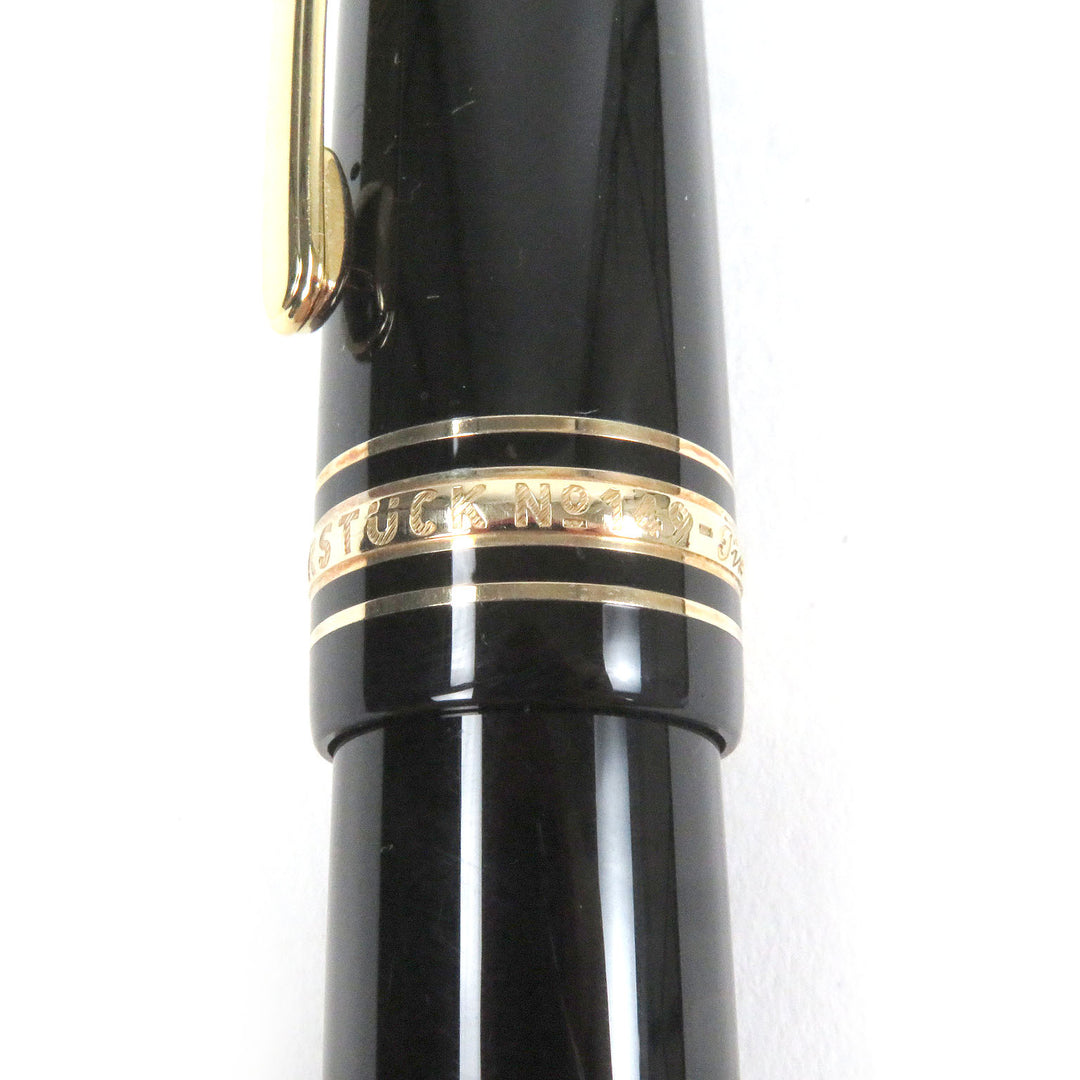 Excellent MONTBLANC fountain pen Meisterstck 149 Cap type Black gold 18K mens