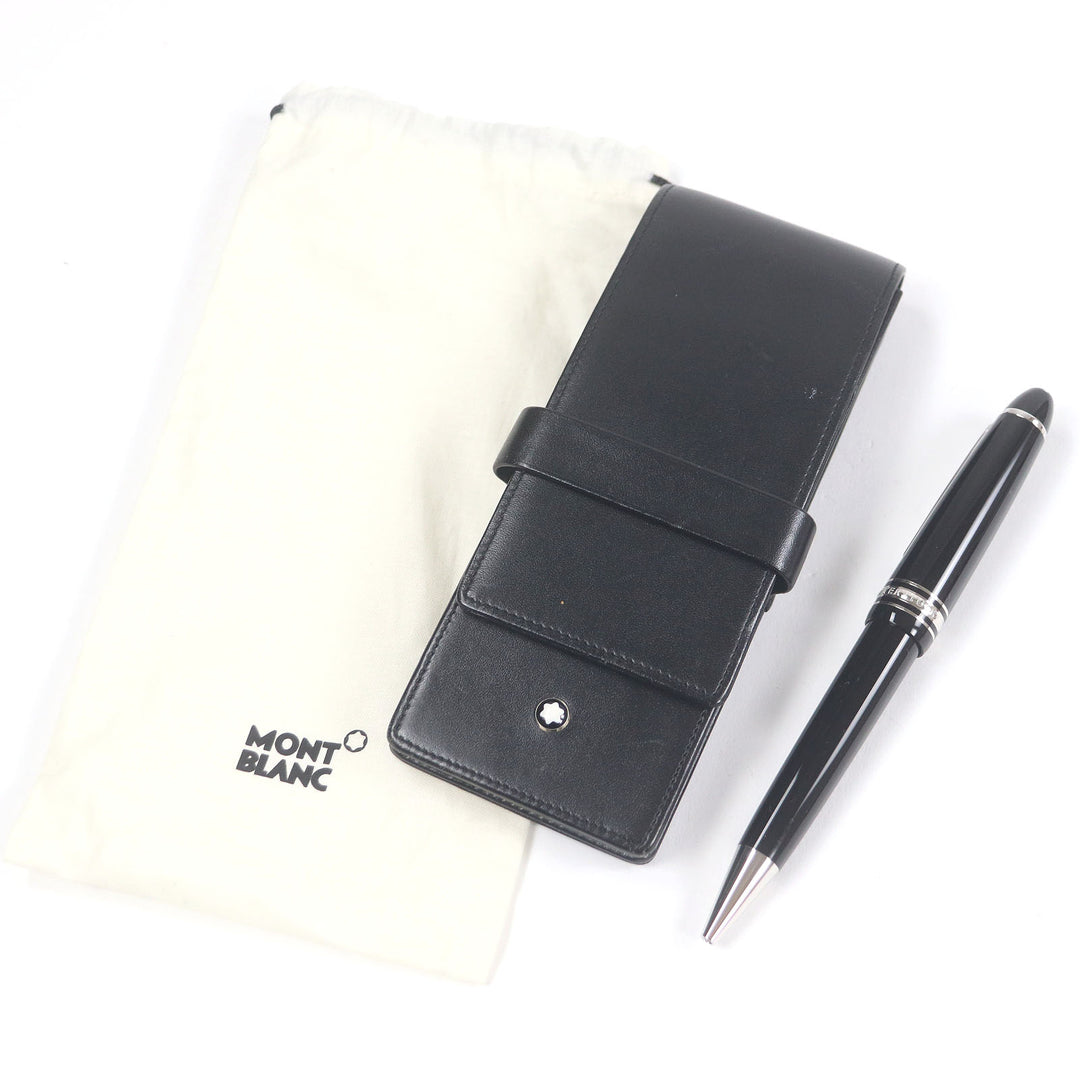 Excellent MONTBLANC Ballpoint pen Meisterstckle Grand Twist type Black Silver