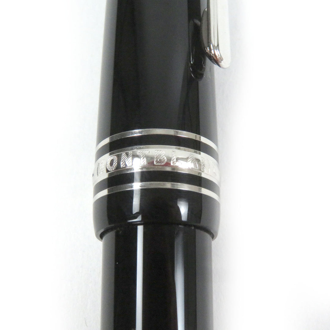 Excellent MONTBLANC Ballpoint pen Meisterstckle Grand Twist type Black Silver mens
