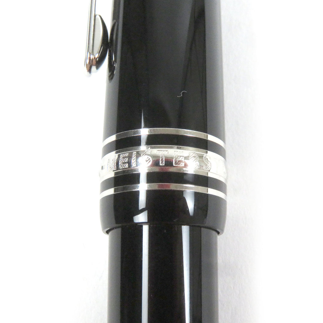 Excellent MONTBLANC Ballpoint pen Meisterstckle Grand Twist type Black Silver