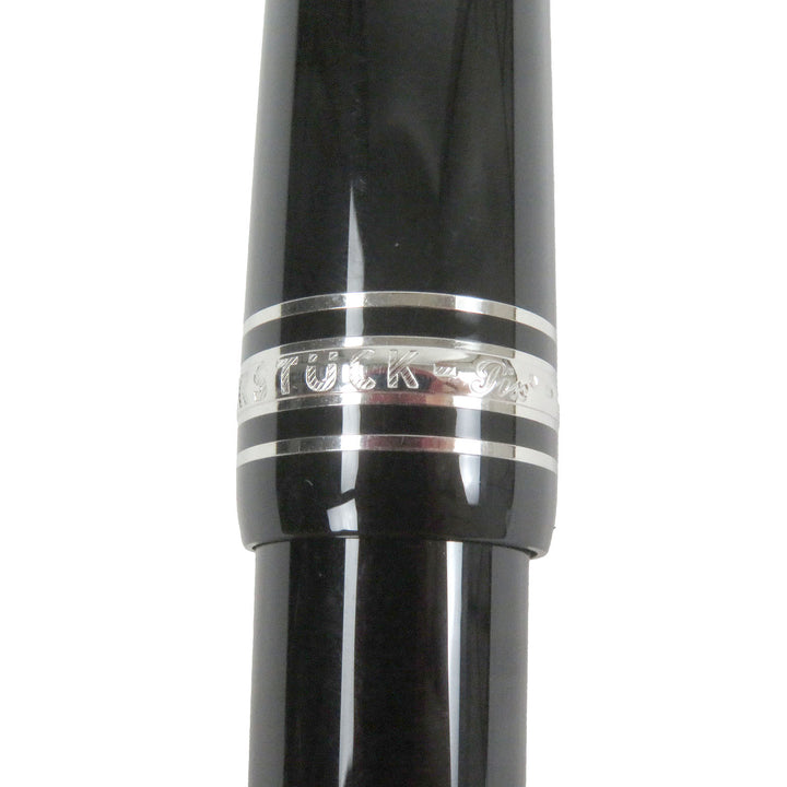 Excellent MONTBLANC Ballpoint pen Meisterstckle Grand Twist type Black Silver