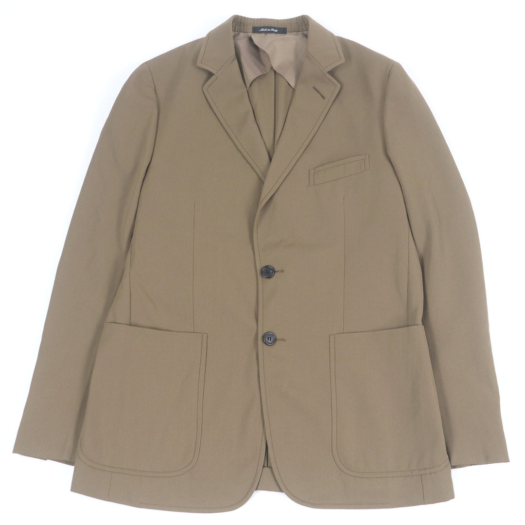 Excellent Dunhill tailored jacket logo button single beige wool mens 48