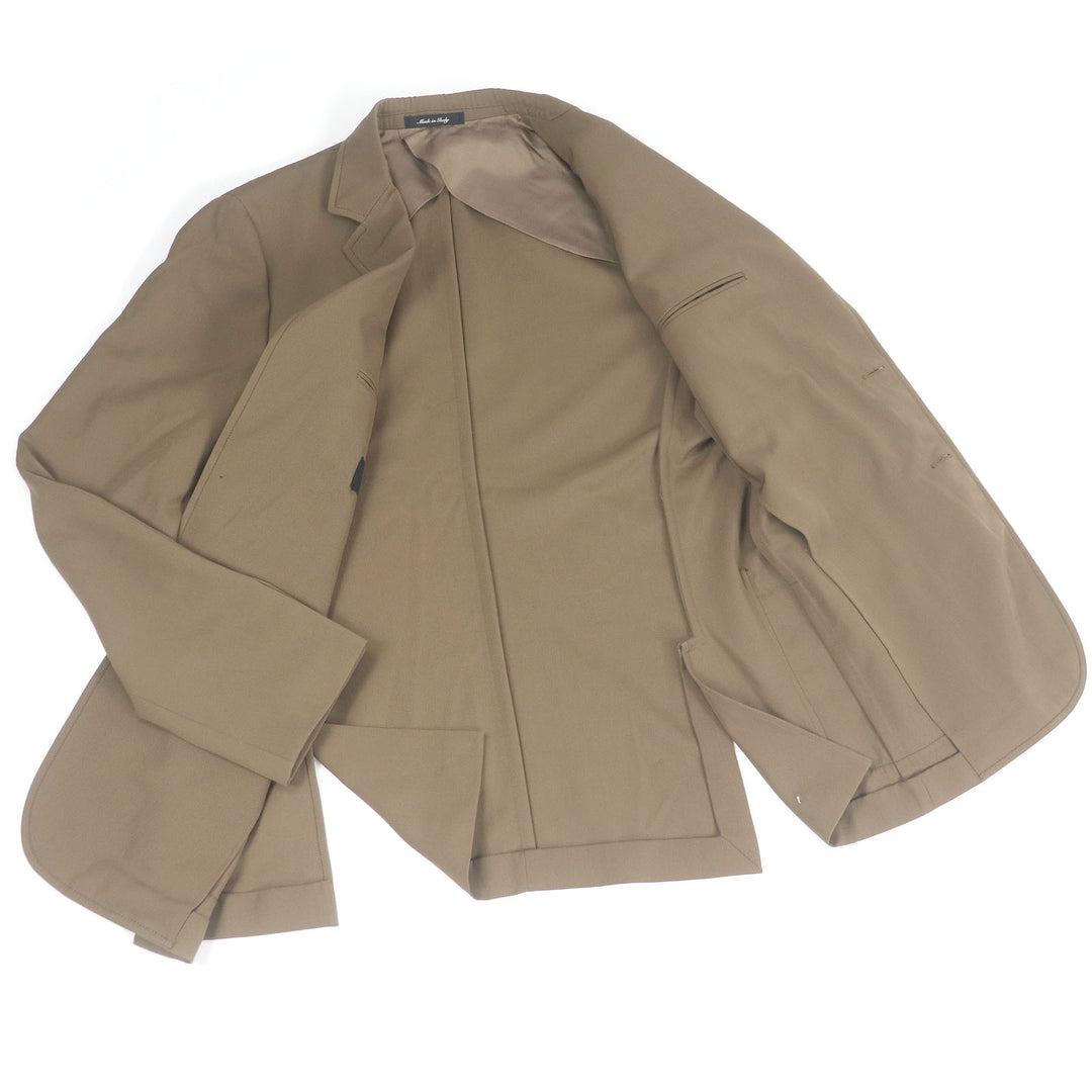 Excellent Dunhill tailored jacket logo button single beige wool mens 48