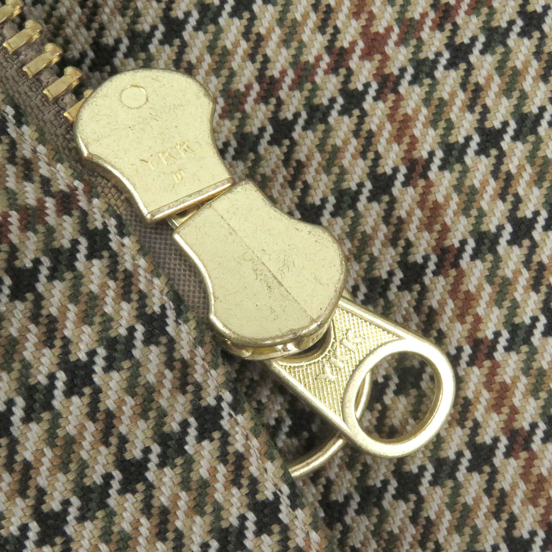 Excellent Barbour coat Glen check, corduroy collar, logo button, stand collar