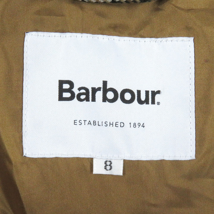Excellent Barbour coat Glen check, corduroy collar, logo button, stand collar