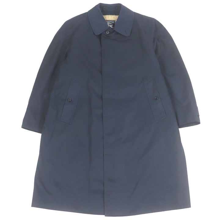 Great Burberrys coat Rare boa liner with Nova check lining Navy mens