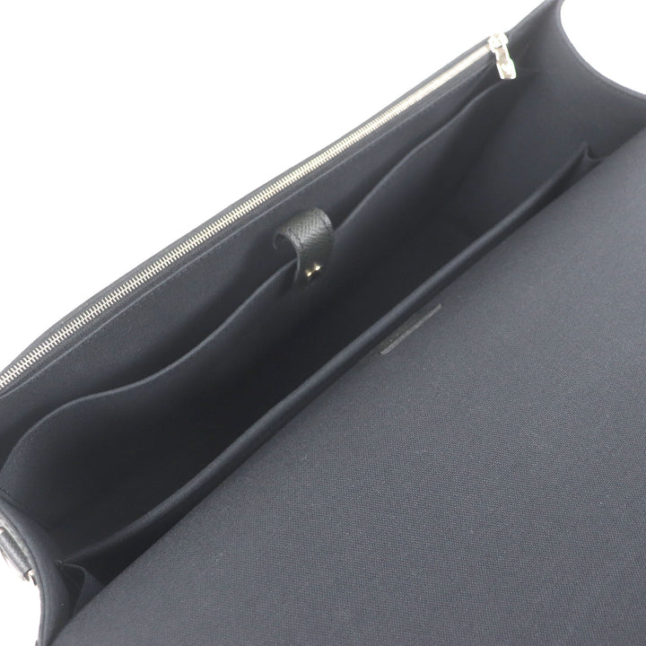 Excellent LOUIS VUITTON Shoulder Bag taiga anton LV logo embossed briefcase Aldoise M32622