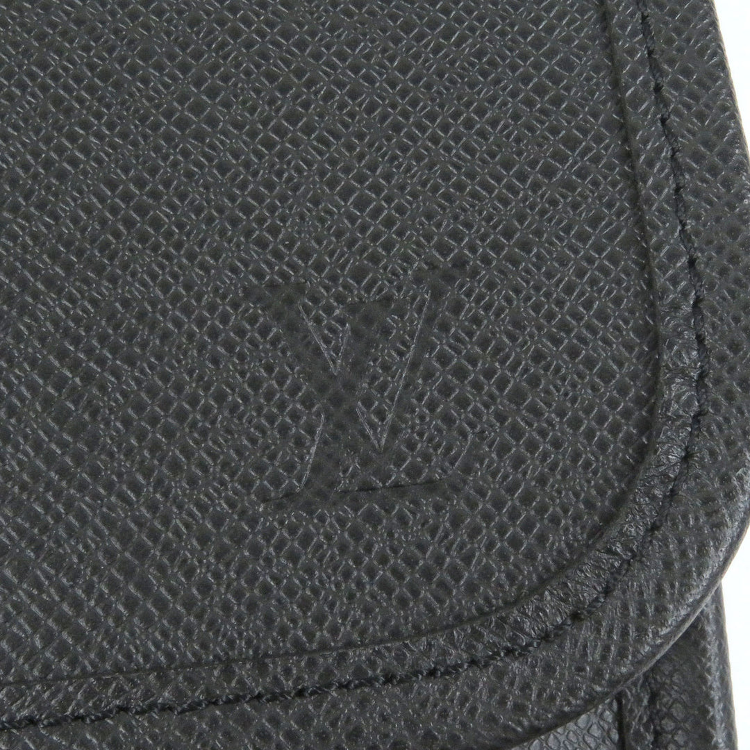 Excellent LOUIS VUITTON Shoulder Bag taiga anton LV logo embossed briefcase Aldoise M32622