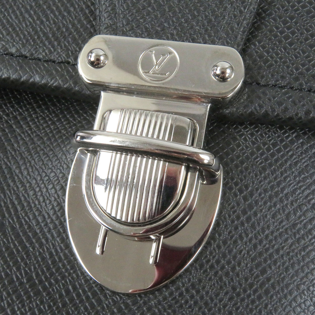 Excellent LOUIS VUITTON Shoulder Bag taiga anton LV logo embossed briefcase Aldoise M32622
