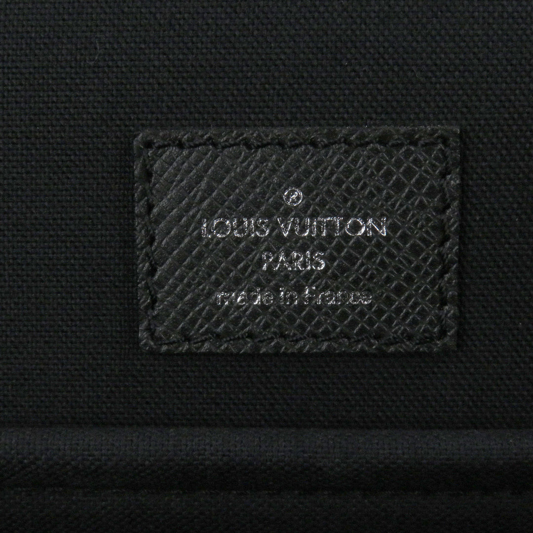 Excellent LOUIS VUITTON Shoulder Bag taiga anton LV logo embossed briefcase Aldoise M32622