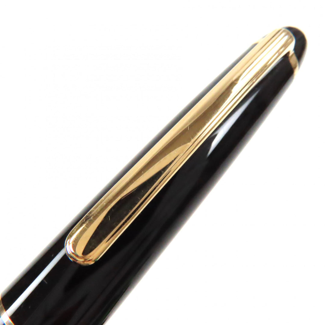 Great MONTBLANC fountain pen Meisterstck Classic white star Black gold 14K mens