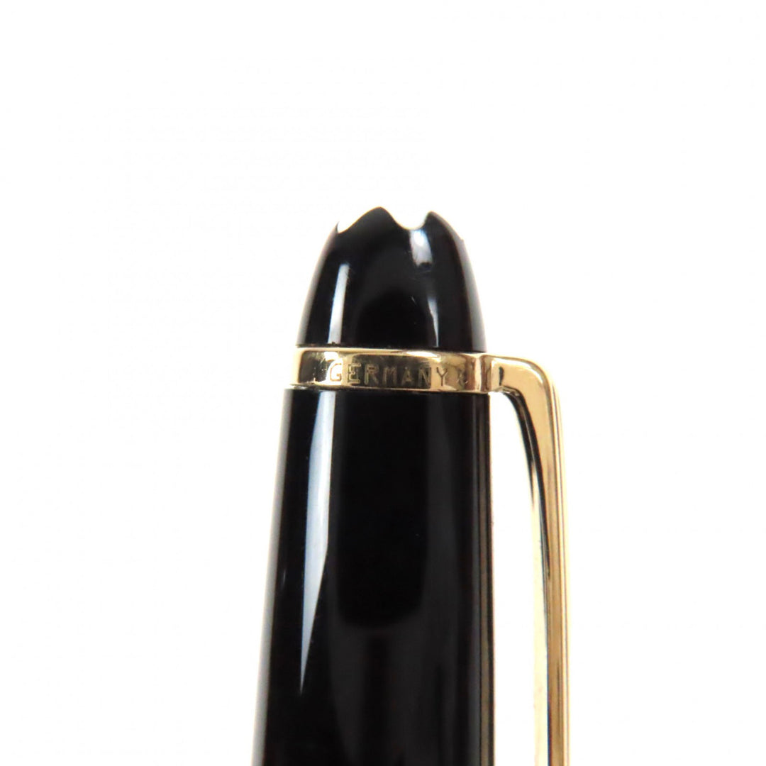 Great MONTBLANC fountain pen Meisterstck Classic white star Black gold 14K mens