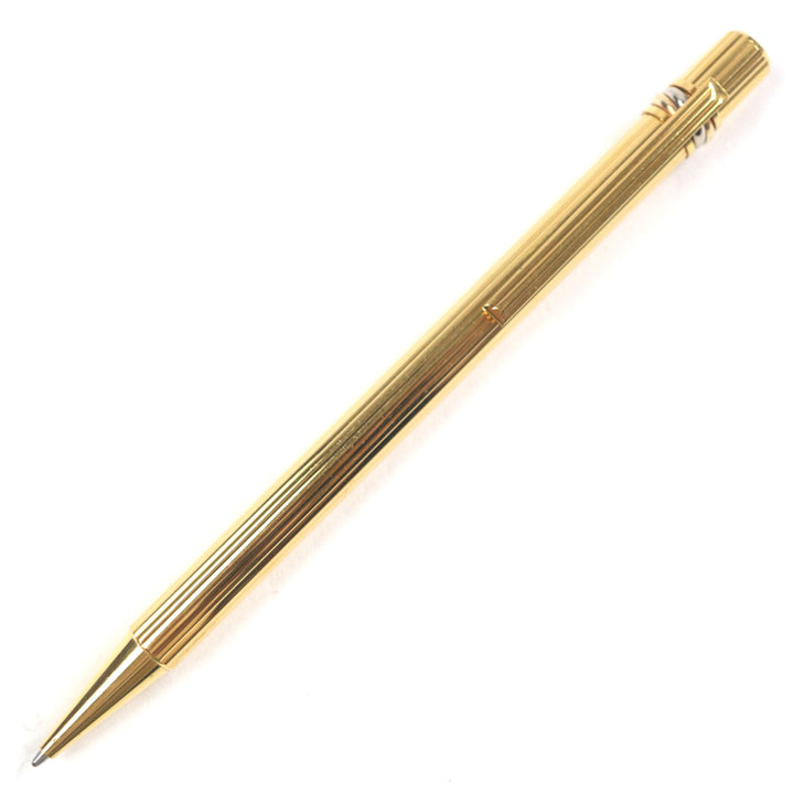 Very Good Cartier Ballpoint pen Trinity de Cartier Stripe Pattern Twist Type gold ー mens