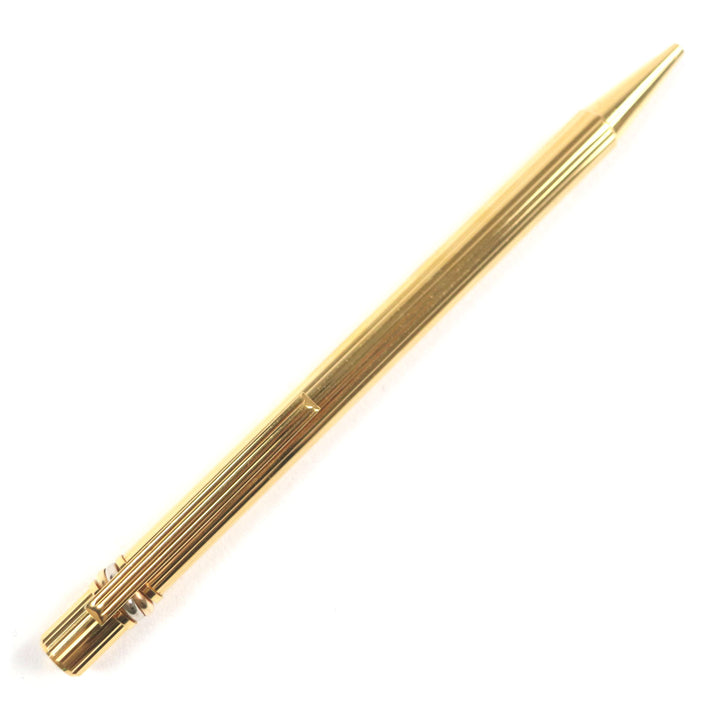 Very Good Cartier Ballpoint pen Trinity de Cartier Stripe Pattern Twist Type gold ー mens