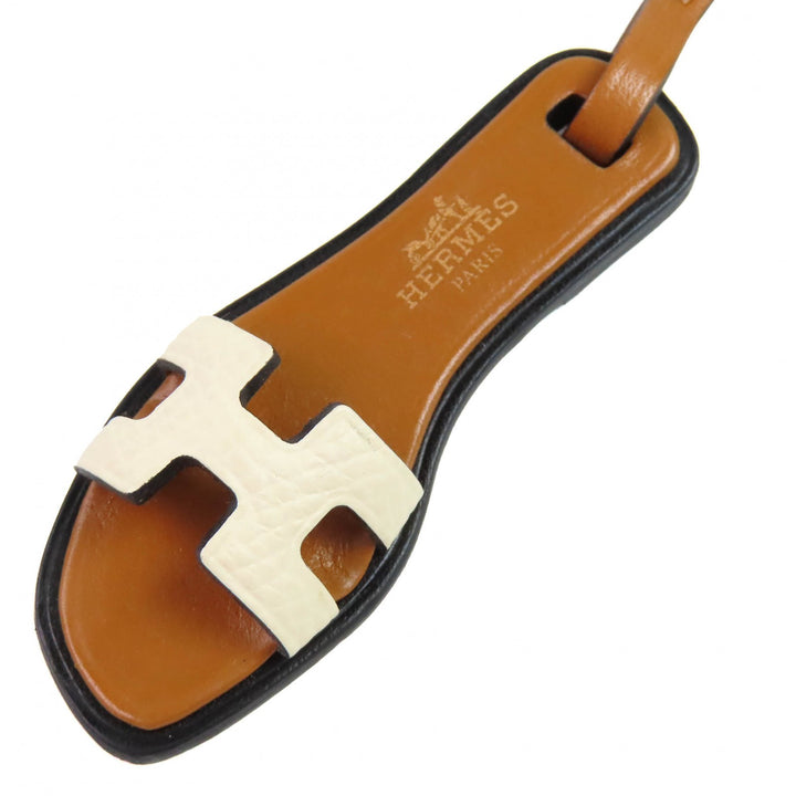 Pristine HERMES Bag charm Oran Nano Charm Sandals leather Women