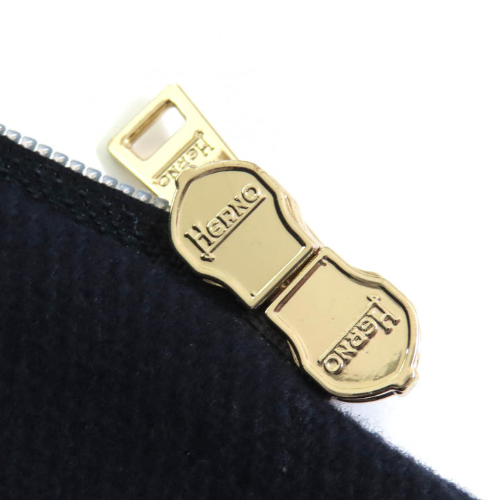 Great Herno down coat With logo stand collar wool switch zip up long Navy 40 PI1214D