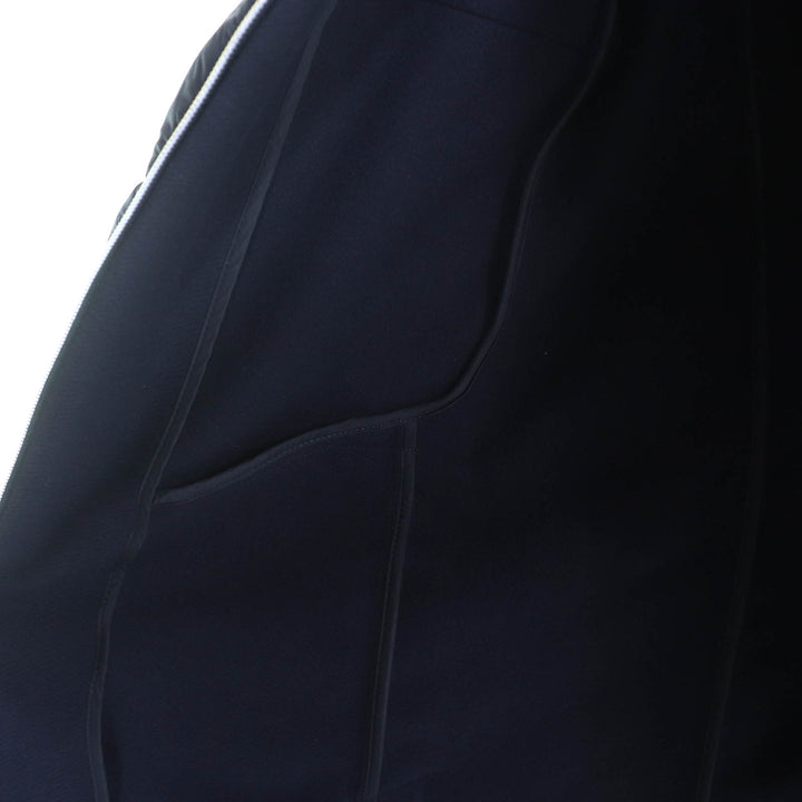 Great Herno down coat With logo stand collar wool switch zip up long Navy 40