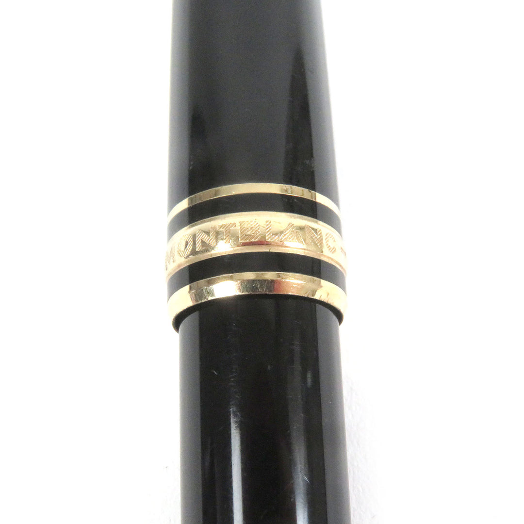 Very Good MONTBLANC Ballpoint pen Meisterstck Classic Cap type Black gold mens