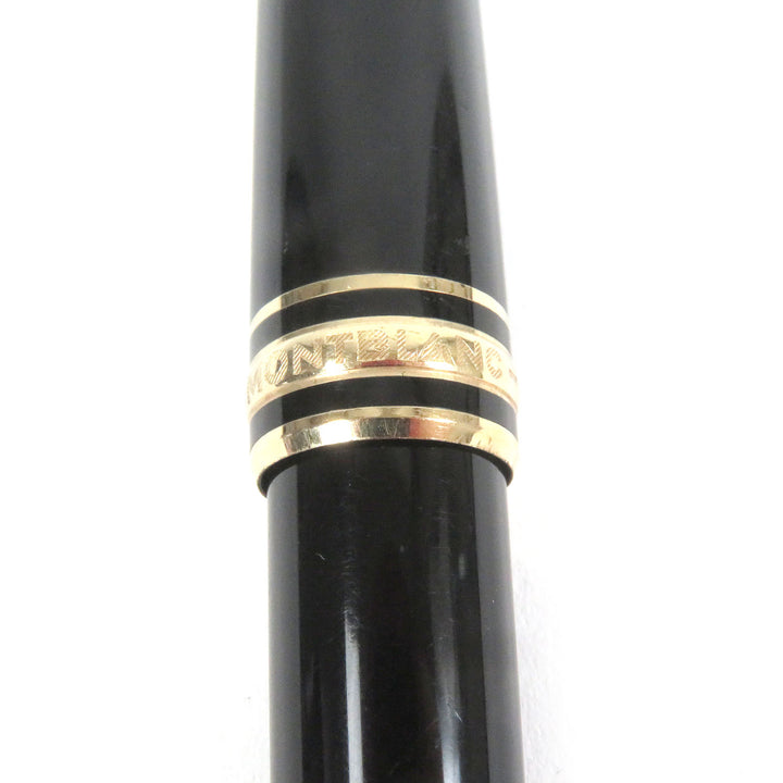 Very Good MONTBLANC Ballpoint pen Meisterstck Classic Cap type Black gold mens