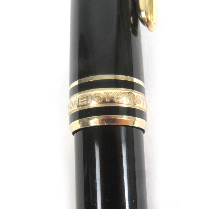 Very Good MONTBLANC Ballpoint pen Meisterstck Classic Cap type Black gold mens