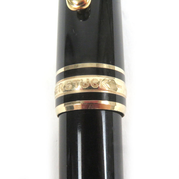 Very Good MONTBLANC Ballpoint pen Meisterstck Classic Cap type Black gold mens