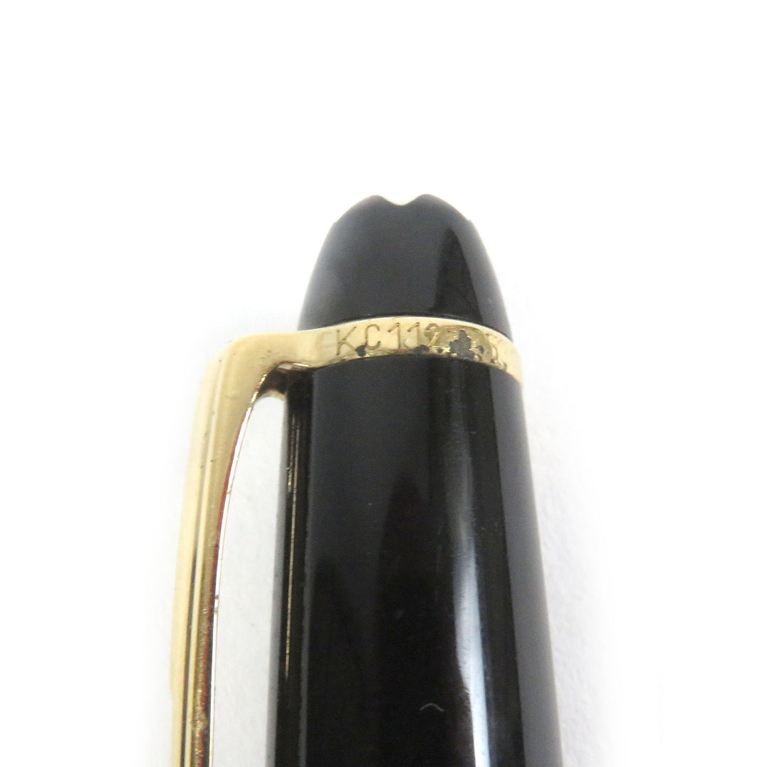 Very Good MONTBLANC Ballpoint pen Meisterstck Classic Cap type Black gold mens