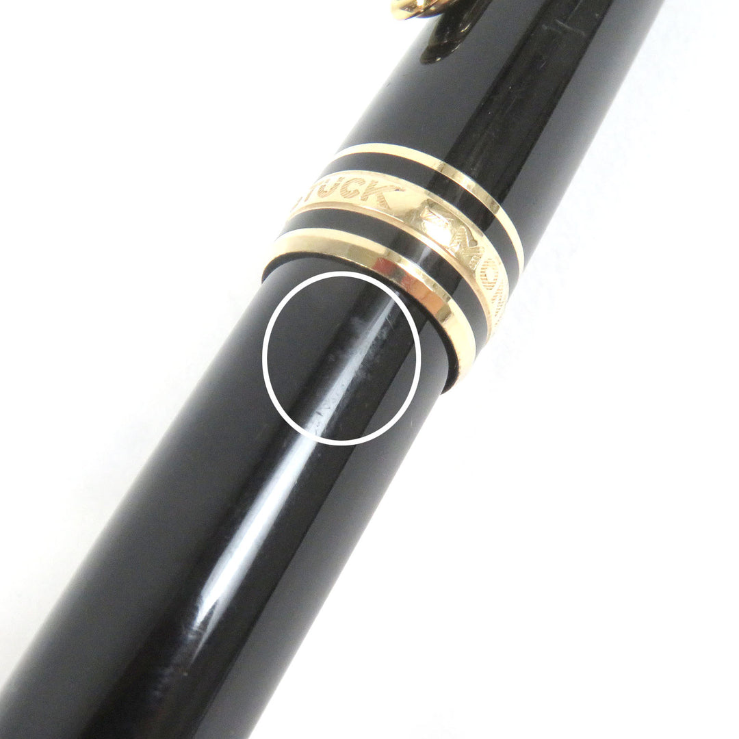 Very Good MONTBLANC Ballpoint pen Meisterstck Classic Cap type Black gold mens