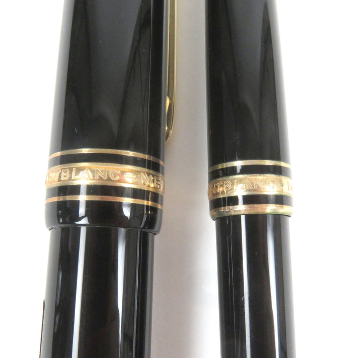 Excellent MONTBLANC Ballpoint pen Meisterstck 149 Fountain pen set of 2 Black gold