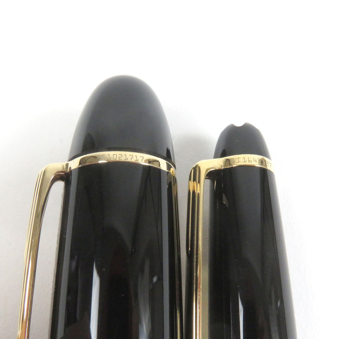 Excellent MONTBLANC Ballpoint pen Meisterstck 149 Fountain pen set of 2 Black gold