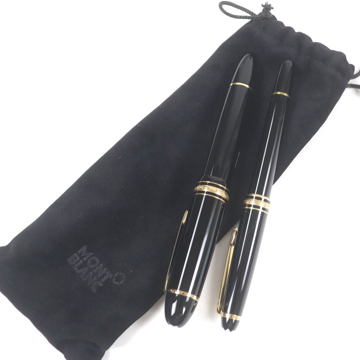 Excellent MONTBLANC Ballpoint pen Meisterstck 149 Fountain pen set of 2 Black gold