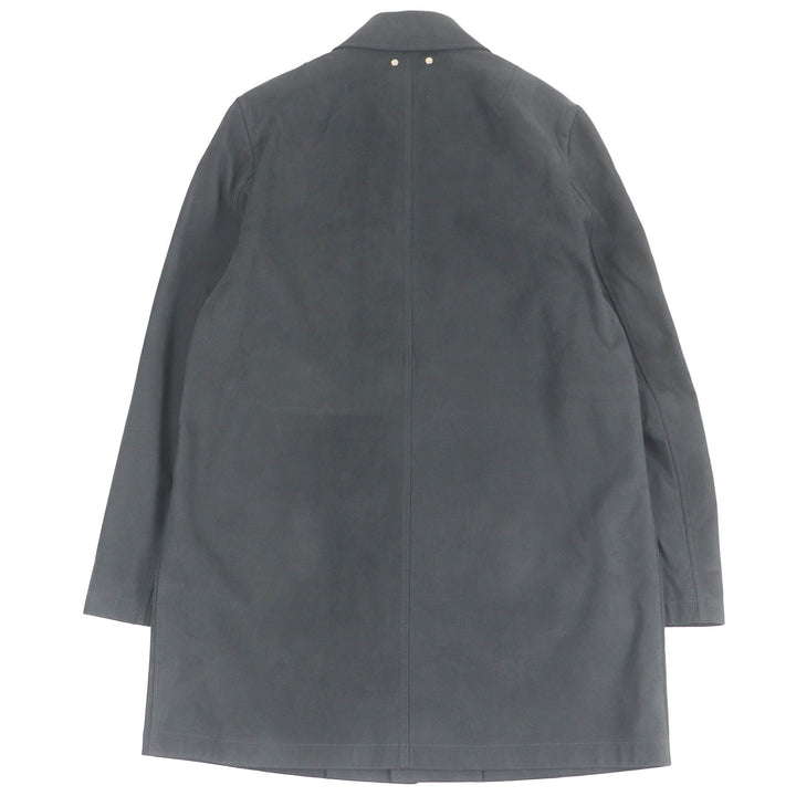 Great LOUIS VUITTON coat Fly front suede leather gray Sheep leather mens 46