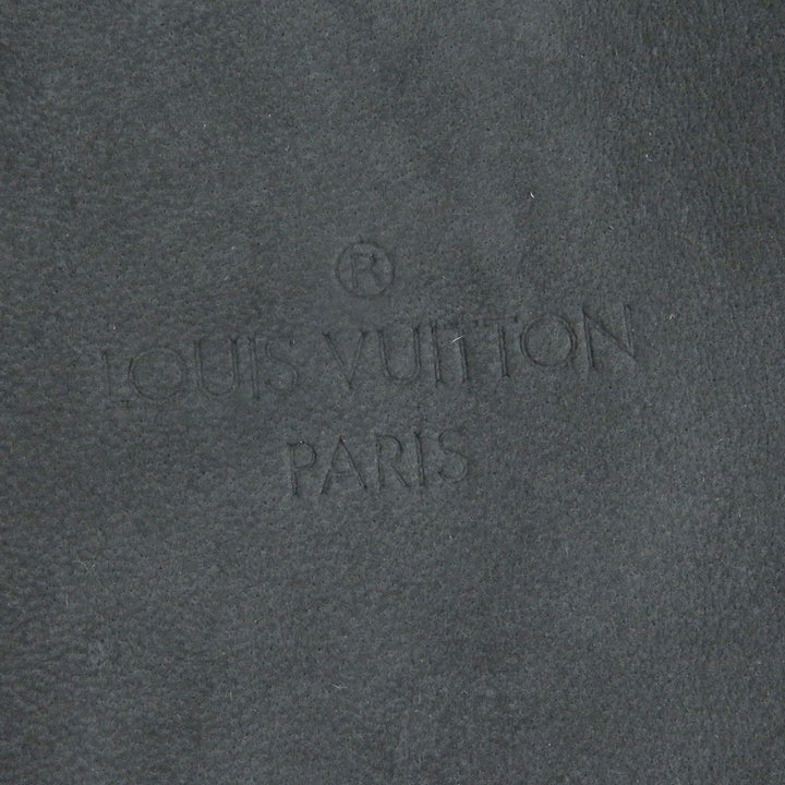 Great LOUIS VUITTON coat Fly front suede leather gray Sheep leather mens 46