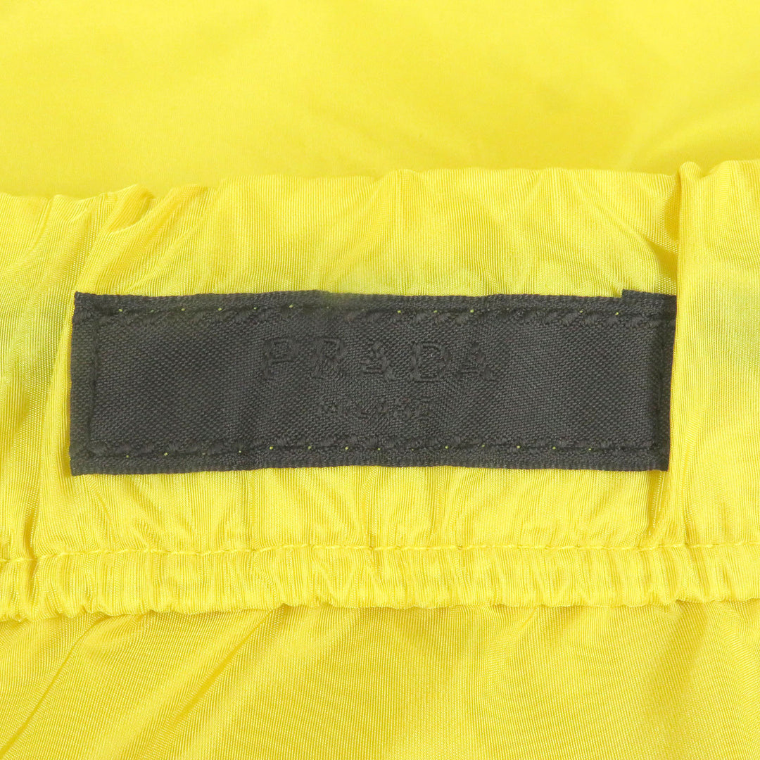 Pristine PRADA Shorts triangle logo triangle plate yellow recycled S SPH153