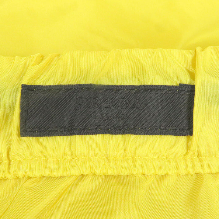 Pristine PRADA Shorts triangle logo triangle plate yellow recycled S SPH153
