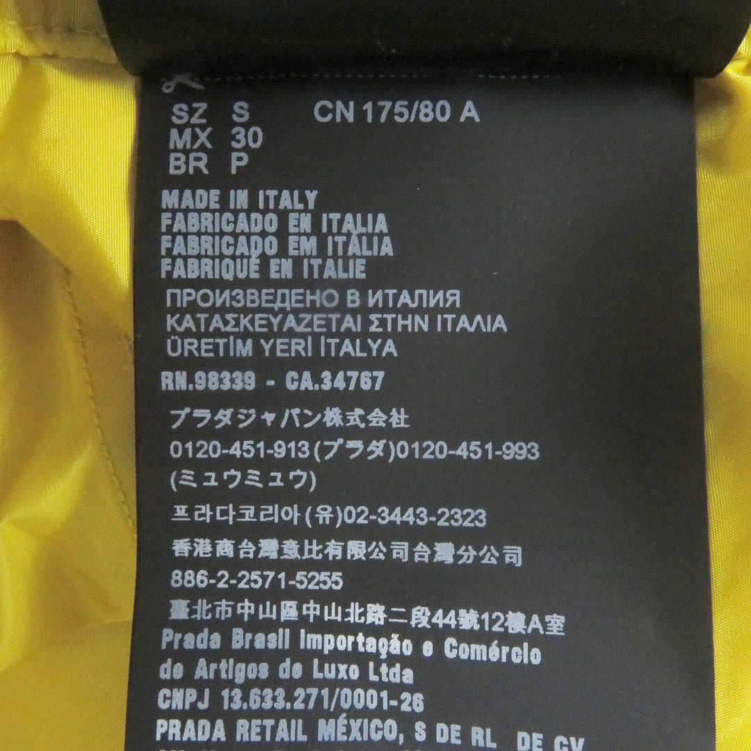 Pristine PRADA Shorts triangle logo triangle plate yellow recycled S SPH153