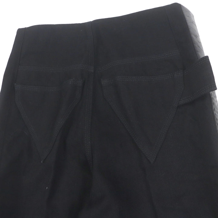 Pristine BOTTEGAVENETA Denim pants Side line button fly black cotton mens 38 594702