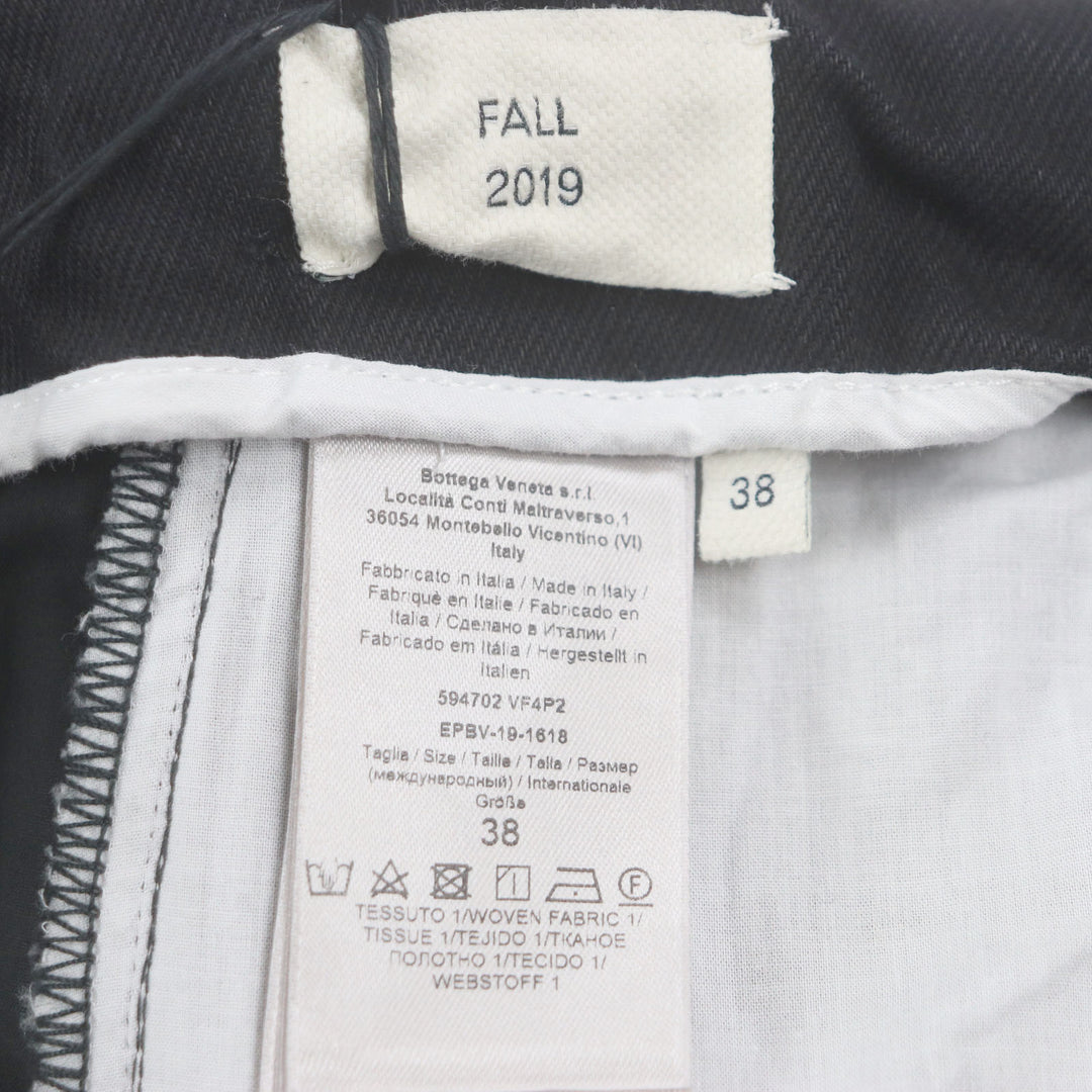 Pristine BOTTEGAVENETA Denim pants Side line button fly black cotton mens 38 594702