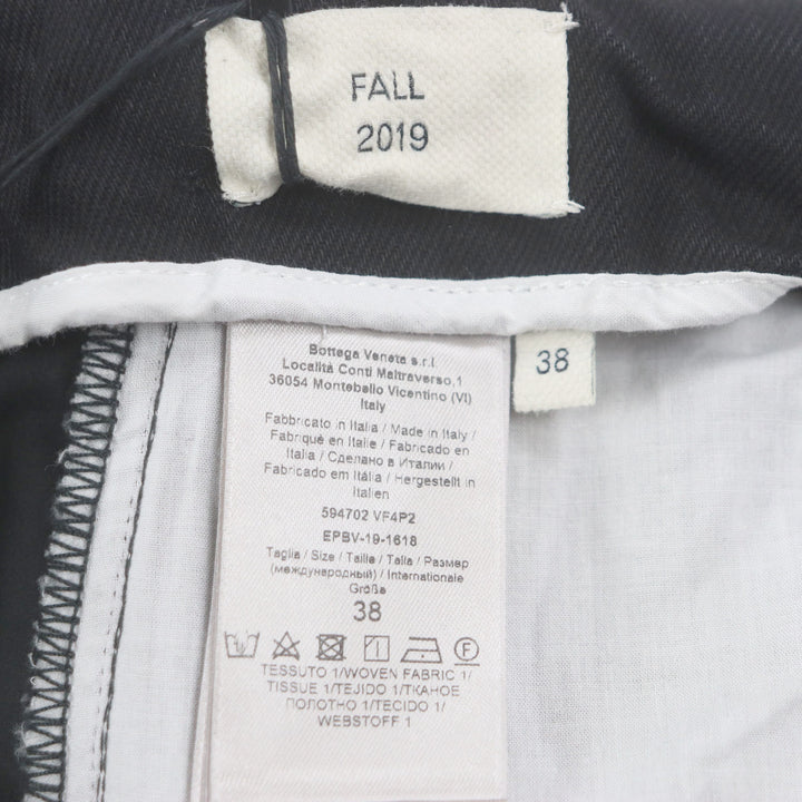 Pristine BOTTEGAVENETA Denim pants Side line button fly black cotton mens 38 594702