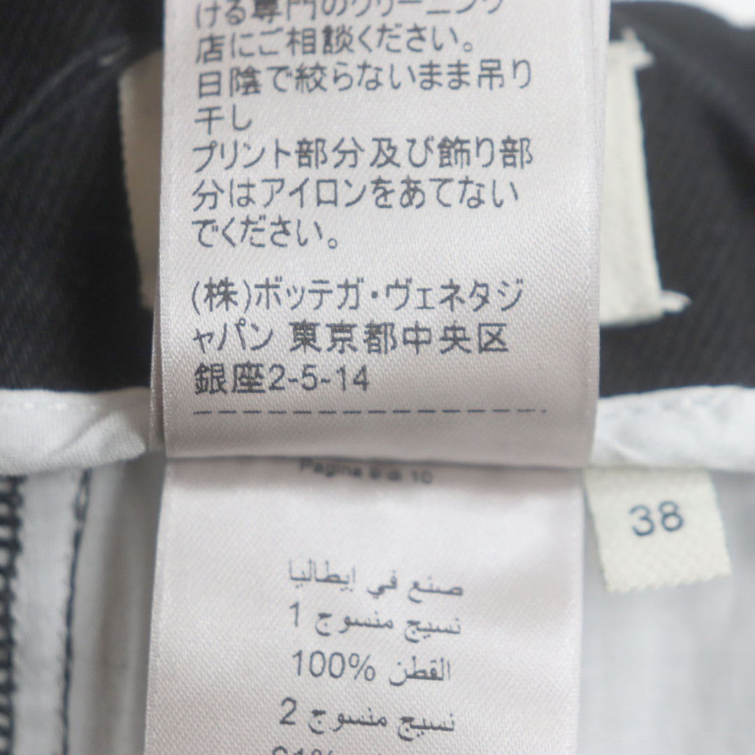 Pristine BOTTEGAVENETA Denim pants Side line button fly black cotton mens 38 594702
