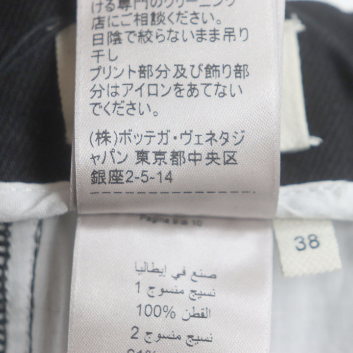 Pristine BOTTEGAVENETA Denim pants Side line button fly black cotton mens 38 594702