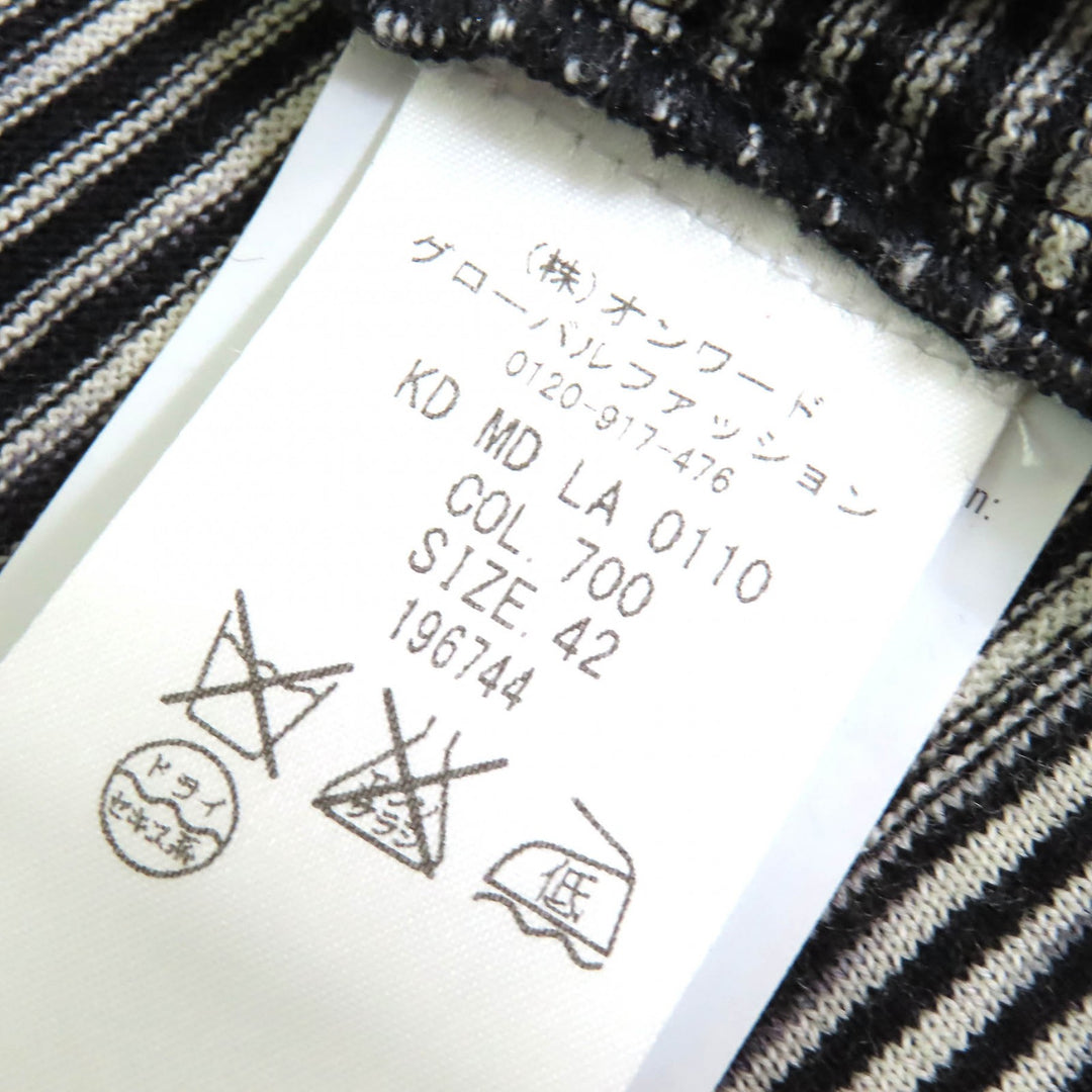 Excellent Missoni ensemble Multi-border knit cardigan short sleeve top black
