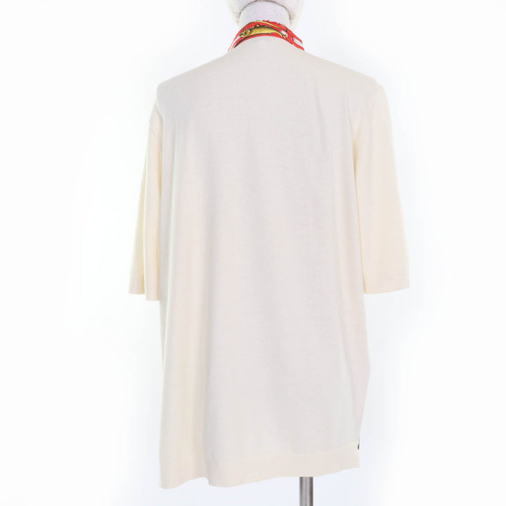 Excellent HERMES Short sleeve polo shirt astrology Twill Laine Silk Switch Knit
