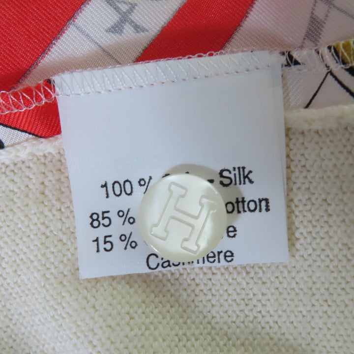 Excellent HERMES Short sleeve polo shirt astrology Twill Laine Silk Switch Knit
