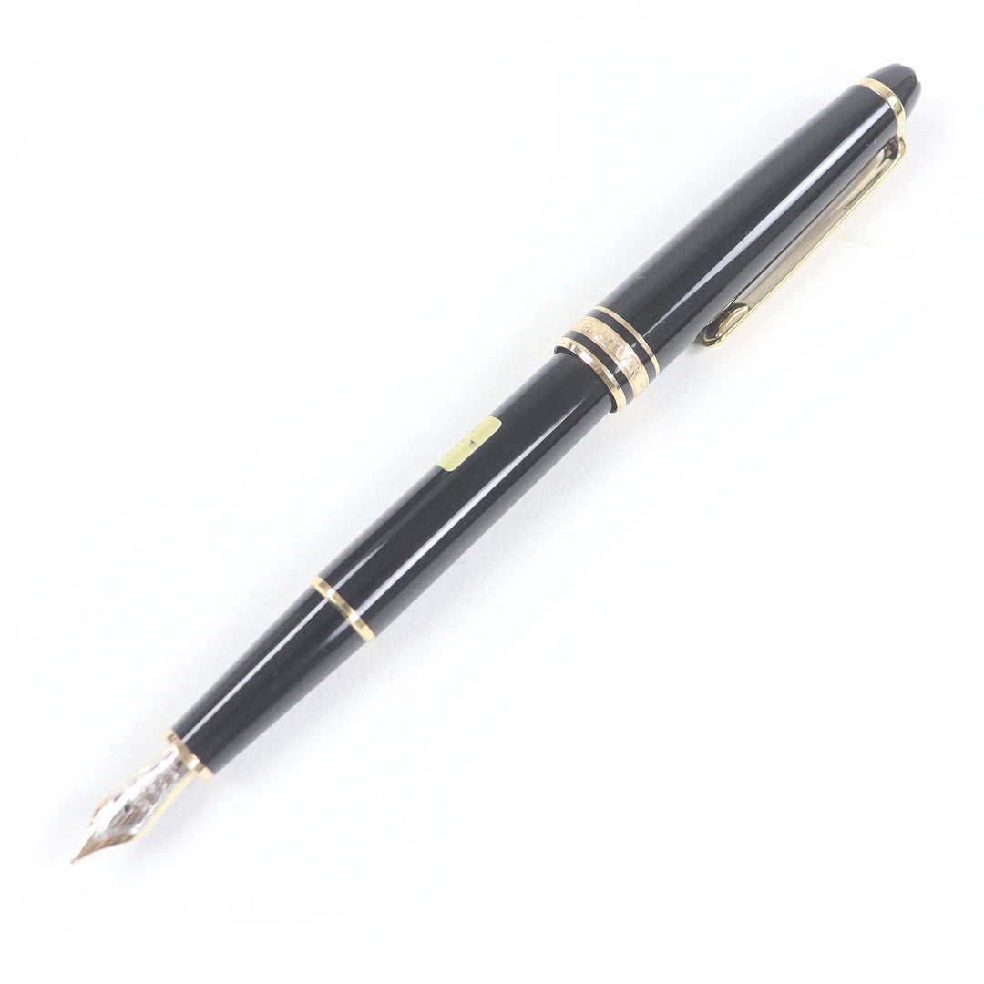 Great MONTBLANC fountain pen Meisterstck Classic Cap type Black gold 14K mens