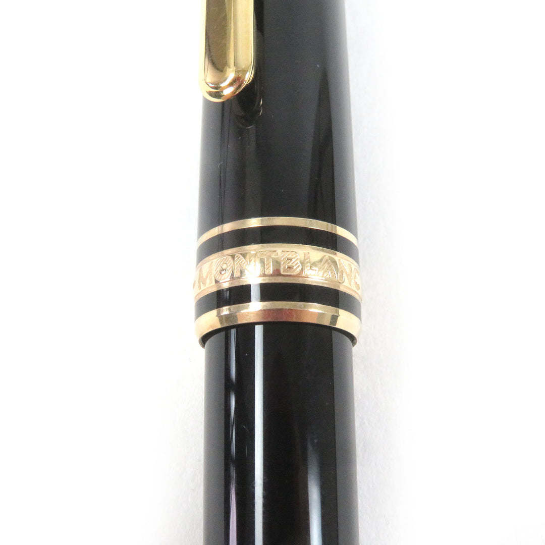 Great MONTBLANC fountain pen Meisterstck Classic Cap type Black gold 14K mens