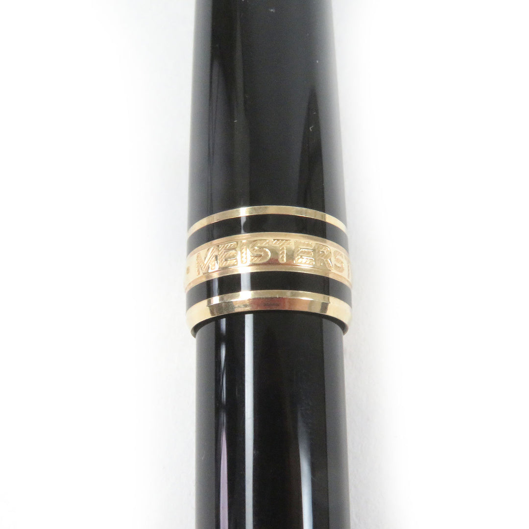 Great MONTBLANC fountain pen Meisterstck Classic Cap type Black gold 14K mens