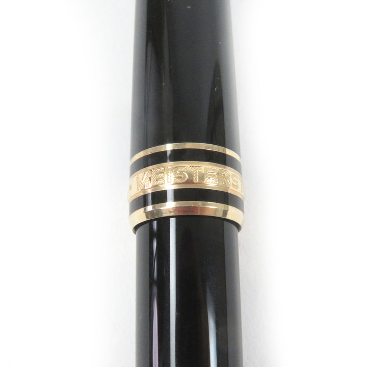 Great MONTBLANC fountain pen Meisterstck Classic Cap type Black gold 14K mens