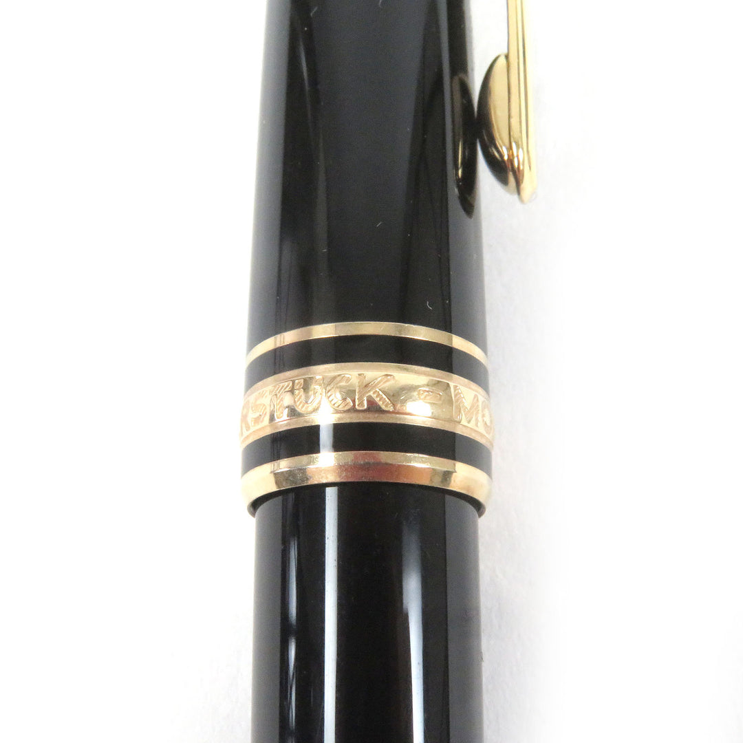 Great MONTBLANC fountain pen Meisterstck Classic Cap type Black gold 14K mens