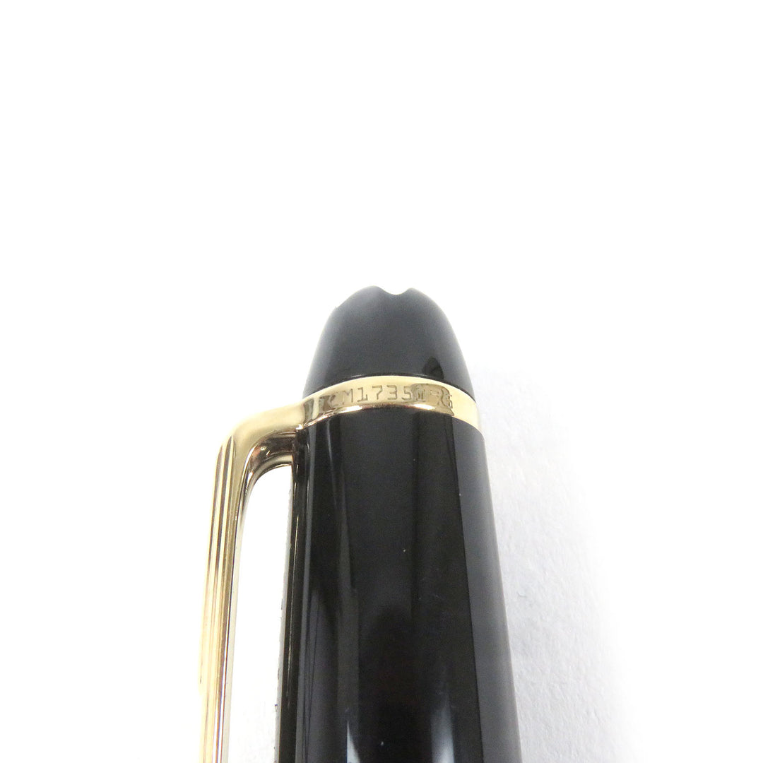 Great MONTBLANC fountain pen Meisterstck Classic Cap type Black gold 14K mens