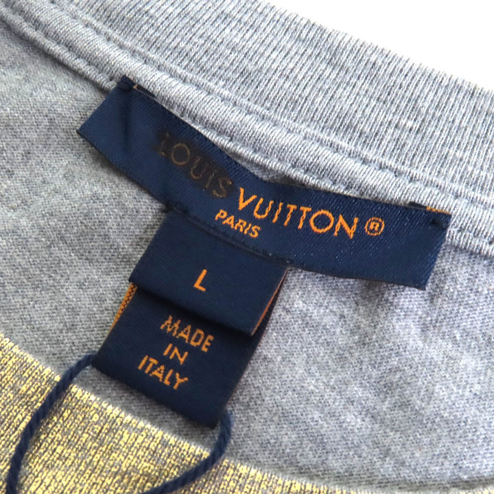Pristine LOUIS VUITTON T-shirt LV Logo Chain Lam Crew Neck Short Sleeve Cropped